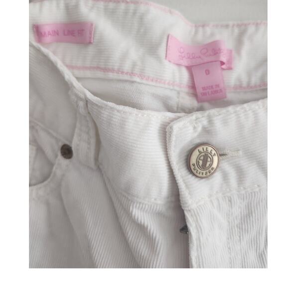 0 Lilly Pulitzer Maine fit white corduroy pants - Picture 2 of 5